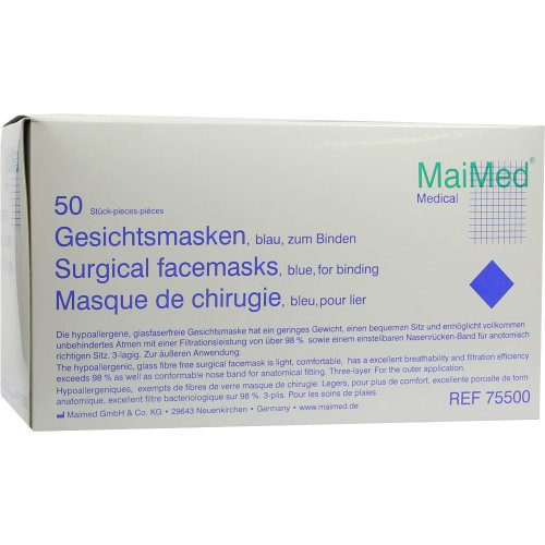 Mundschutz blau zum Binden - PZN 01005270