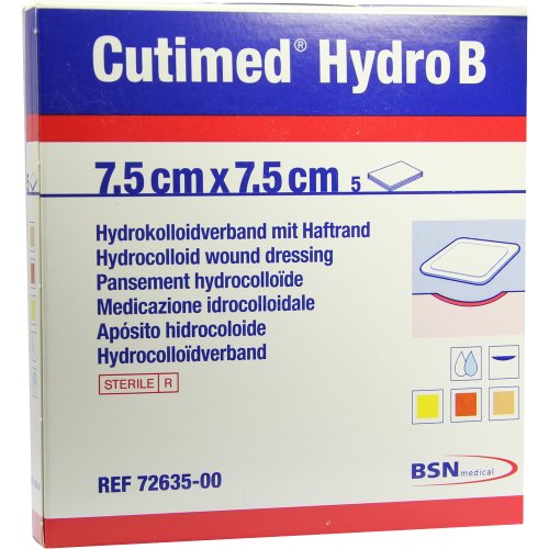 Cutimed Hydro B 7.5x7.5cm Hydrokoll.Verb.m.Haftr - PZN 01021398