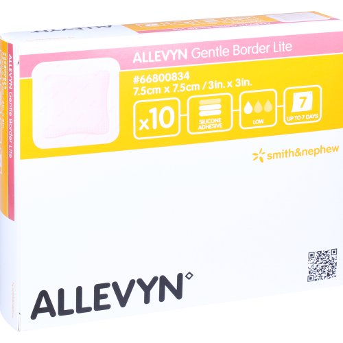 Allevyn Gentle Border Lite 7.5x7.5 cm Schaumverb. - PZN 10828183
