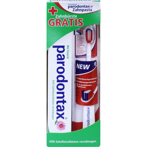 Parodontax mit Fluorid Zahnpasta + Zahnbürste - PZN 11017222