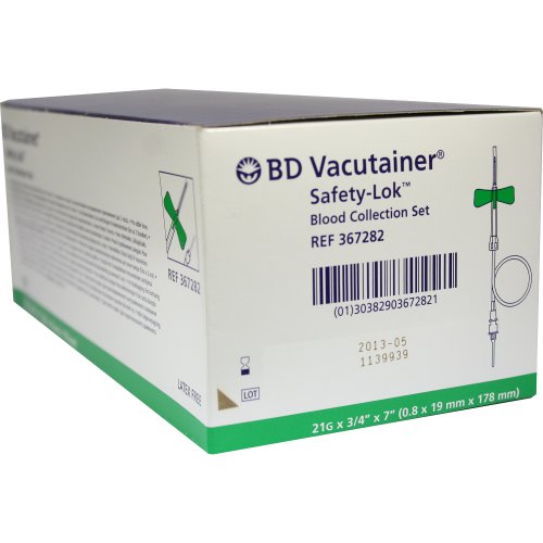 BD Vacutainer Safety-Lok Sich.Blutentn.Set21G 18cm - PZN 01111606