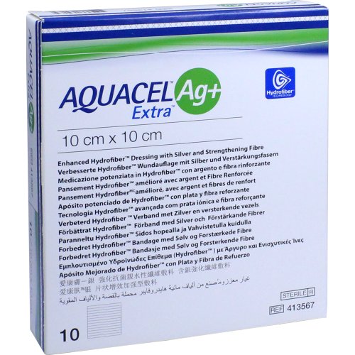 Aquacel Ag+ Extra 10x10cm Kompressen - PZN 11367519