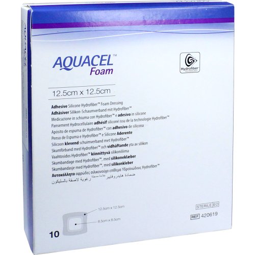 AQUACEL Foam adhäsiv 12.5x12.5 cm Verband - PZN 11381206