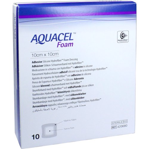 Aquacel Foam adhäsiv 10x10cm Verband - PZN 11587020