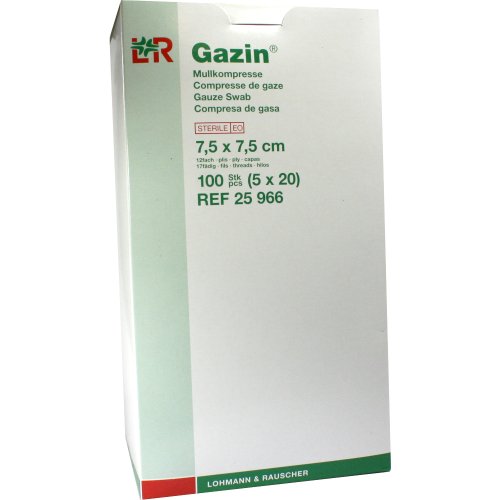 Gazin Kompresse 7.5x7.5cm 12fach steril - PZN 01163678