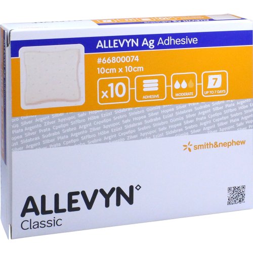 ALLEVYN Ag Adhesive 10x10 cm Wundverband - PZN 12414379
