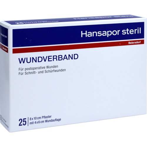 Hansapor steril Wundverband 8x10cm 25er Pack - PZN 12439988