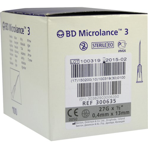 BD Microlance 3 Sonderkanüle 27G 1/2 0.4x13mm - PZN 01319169