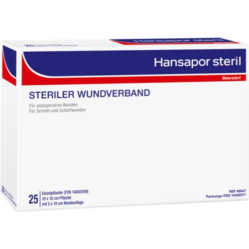 Hansapor steril 10x15 cm 25Stk - PZN 14062571