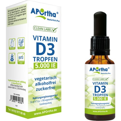 Vitamin D3 Tropfen 5.000IE - 125 ug - PZN 14347960