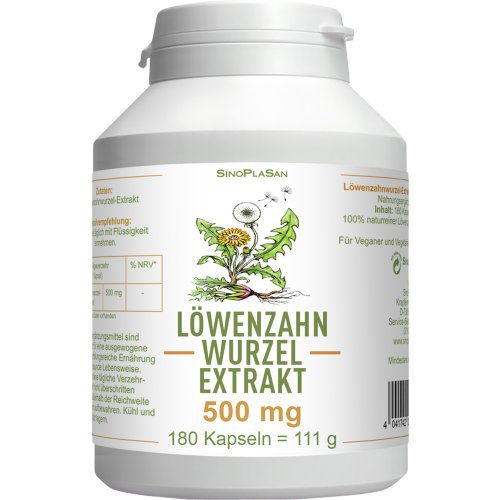Löwenzahnwurzel-Extrakt 500 mg Mono - PZN 15303574