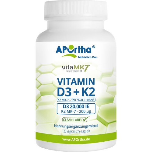 Vitamin D3 20.000 IE + K2 VitaMK7 200 ug - PZN 15893877