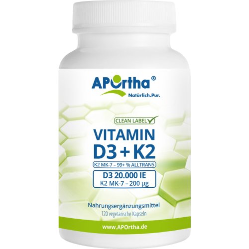 Vitamin D3 20.000 IE+K2 200 ug mit Quinoapulver - PZN 16657110