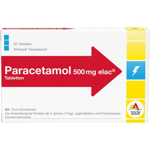 Paracetamol elac 500 mg Tabletten - PZN 16762628