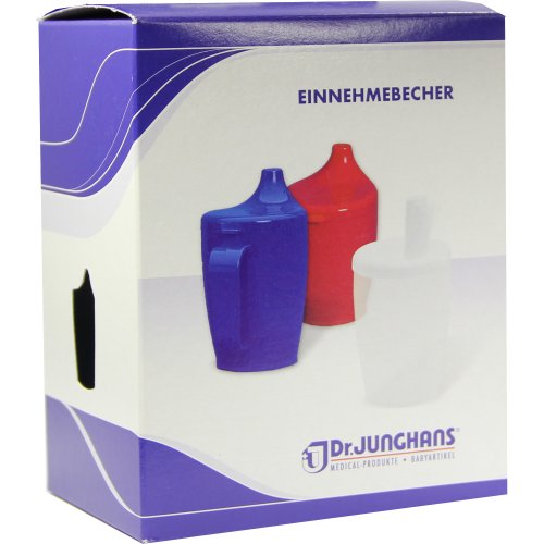 Einnehmebecher m. 2Griffe+2Deckel 4+12mm blau - PZN 01687743
