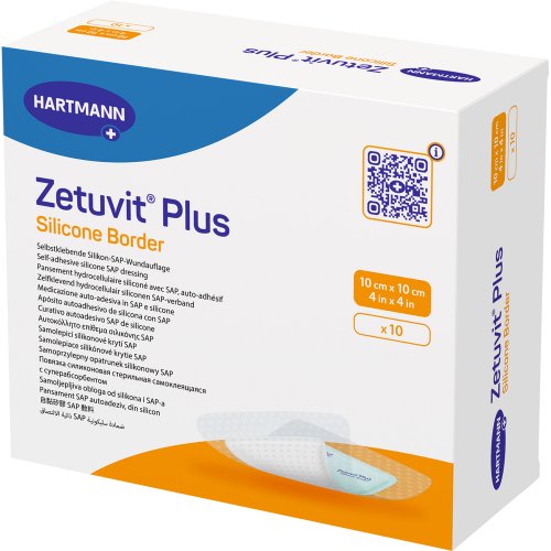 Zetuvit Plus Silicone Border 10x10cm - PZN 17278662
