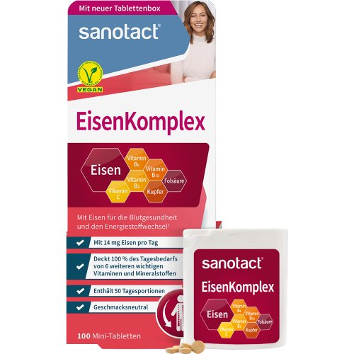 sanotact Eisen Komplex mit B2 Kupfer & Folsäure - PZN 17859560