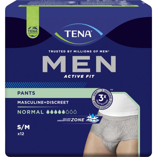 TENA Men Act.Fit Inkontinenz Pants Norm. S/M grau - PZN 17981640