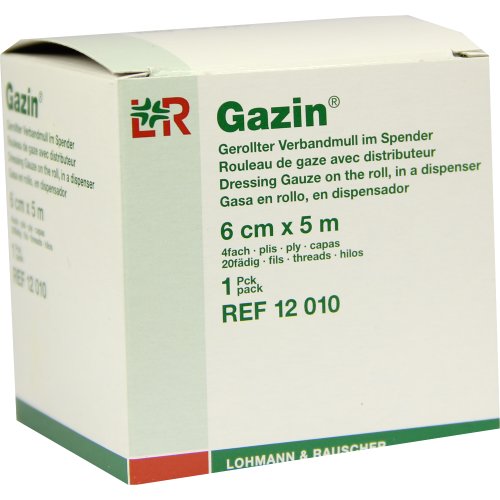 GAZIN Verbandmull gerollt im Spender 6cmx5m - PZN 01835959