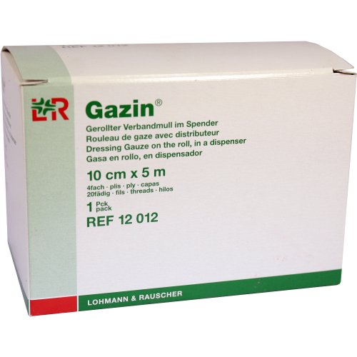 GAZIN Verbandmull gerollt im Spender 10cmx5m - PZN 01835971