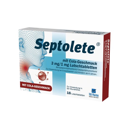 Septolete mit Cola-Geschmack 3 mg/1 mg LUT - PZN 20082425
