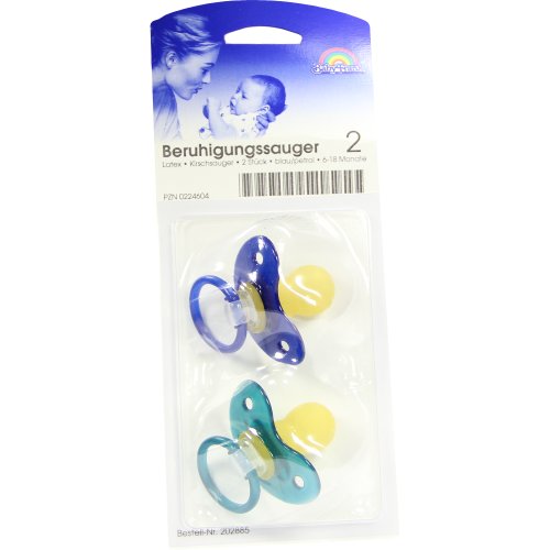 Sauger- Beruhig.Kirsche Latex 6-18Mon. blau/petrol - PZN 00224604