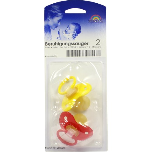Sauger- Beruhig.Kieferorth.Latex 6-18Mon.gelb/rot - PZN 00224751