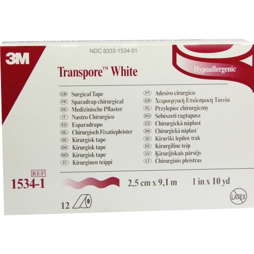 TRANSPORE White 2.5 cm x 9.1m Rollenpflaster - PZN 02520548