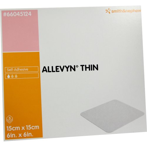 ALLEVYN THIN 15X15cm HYDROSELEKTIVE WUNDAUFLAGE - PZN 03126931