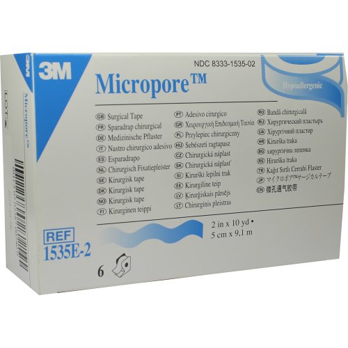 MICROPORE Vliespflaster weiß5.00cmx9.10m m.Spender - PZN 03187803