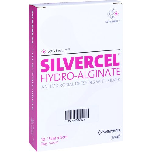 SILVERCEL Hydroalginat Verband 5 x 5 cm - PZN 00032098