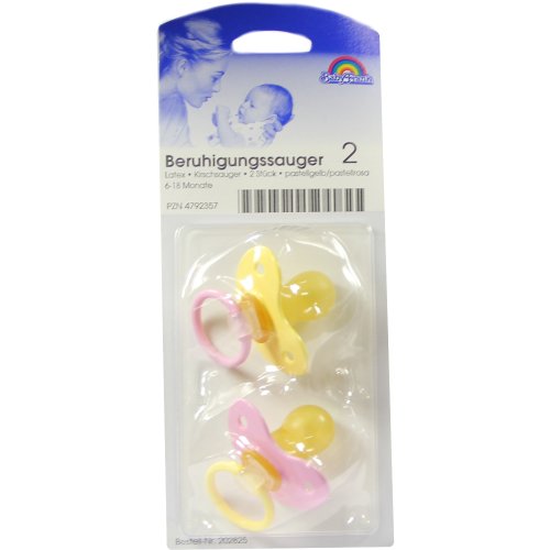 Beruhigungssauger Kirsch Latex 6-18M pastell/gb/r - PZN 04792357