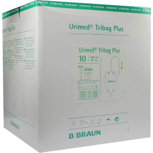Urimed Tribag Plus Urin-Beinbtl.800ml steril 40cm - PZN 05015992