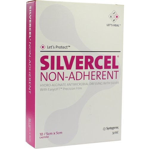 SILVERCEL Non-Adherent 5 x 5 cm - PZN 05378370