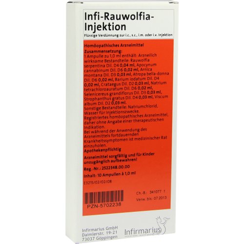 Infi-Rauwolfia-Injektion - PZN 05702238