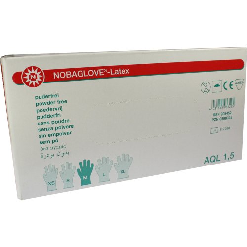 Nobaglove Latex puderfrei M Untersuchungshandschuh - PZN 00598345