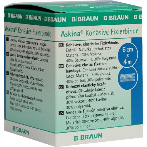Askina Kohäsive Fixierbinde elast ungebl 4mX6cm - PZN 06158162