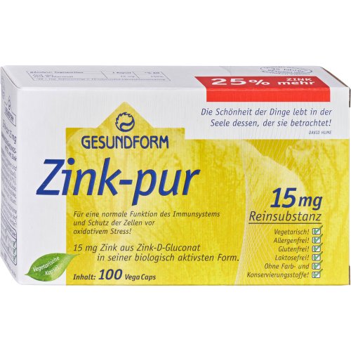 Gesundform Zink-pur Kapseln - PZN 06434998