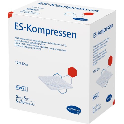 ES-Kompressen steril 5x5cm Großpackung 12fach - PZN 06453872