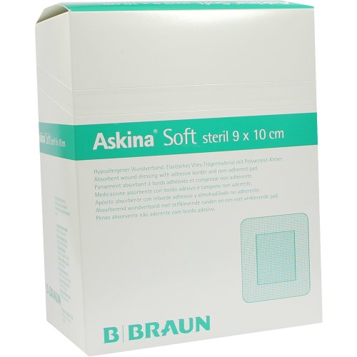 ASKINA SOFT STERIL 9X10CM HYPOALLERGENER WUNDVERBA - PZN 06645904