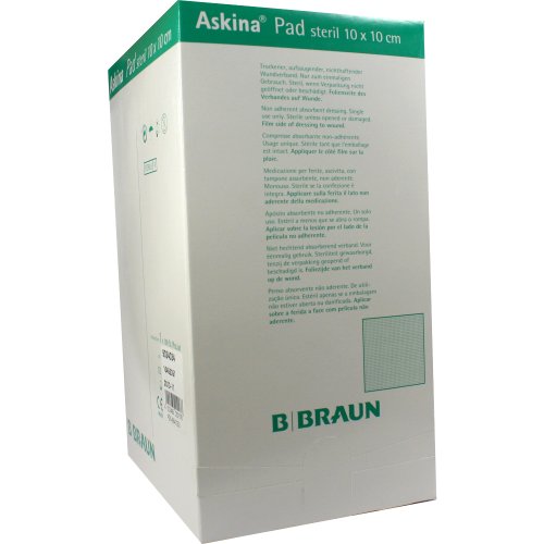 ASKINA PAD 10X10CM NICHTHAFT WUNDAUFLAGE STERIL - PZN 06647352