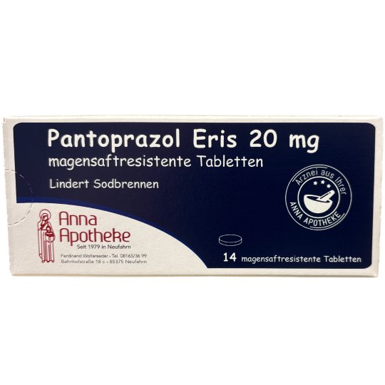 Pantoprazol Eris 20 mg magensaftres. Tabletten Anna Apotheke - PZN 14214584