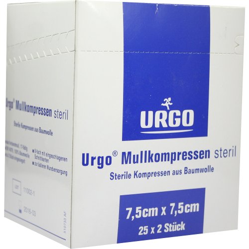 URGO MULLKOMPR 7.5X7.5CM STERIL - PZN 07237857