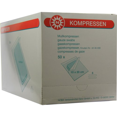 MULLKOMPRESSEN 10x20CM 8F STERIL - PZN 07385753