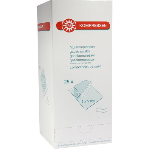 MULLKOMPRESSEN 5x5CXM 8F STERIL - PZN 07385776