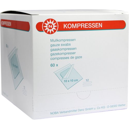 MULLKOMPRESSEN 10x10CM 12F STERIL - PZN 07385842