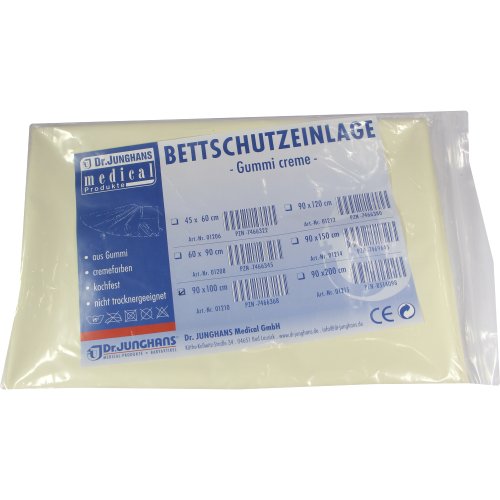 BETTSCHUTZEINLAGE GUMMI 90x100 CREME - PZN 07466368