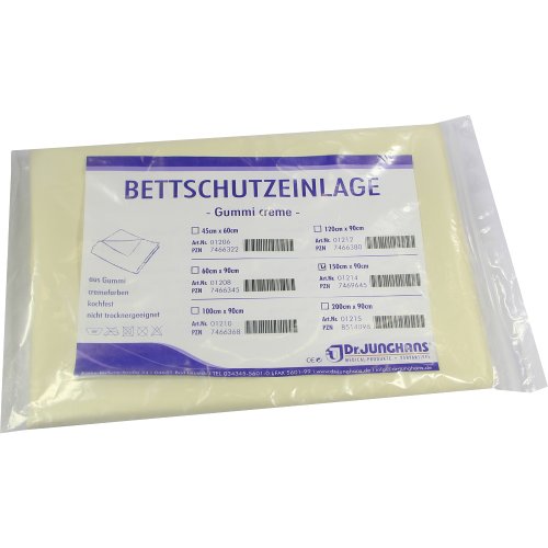 BETTSCHUTZEINLAGE GUMMI 150x90 CREME - PZN 07469645