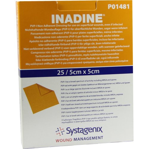 INADINE SALBENGAZE mit PVP Iod 5 x 5 cm - PZN 07584205