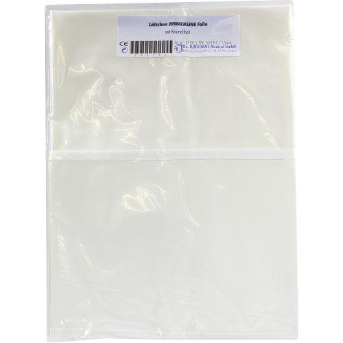 Lätzchen f.Erwachsene mit Krümelfach Folie weiß - PZN 07661851